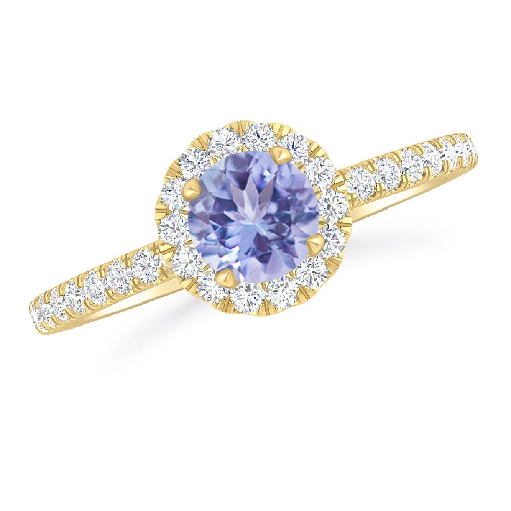 Yellow Gold - Tanzanite