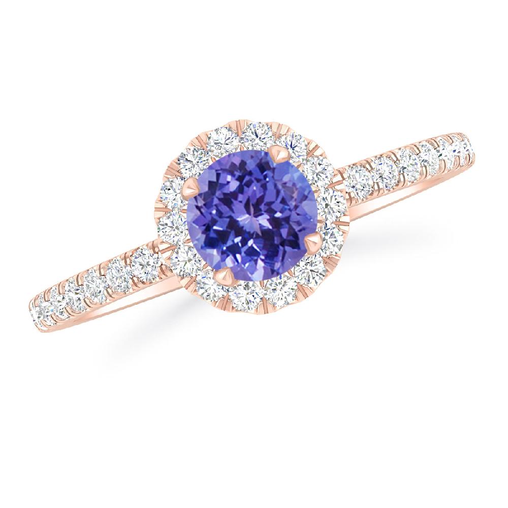 Rose Gold - Tanzanite