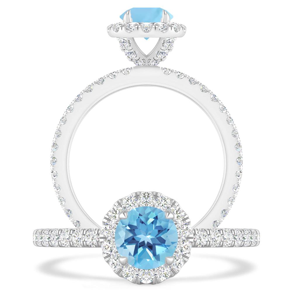 White Gold - Blue Topaz