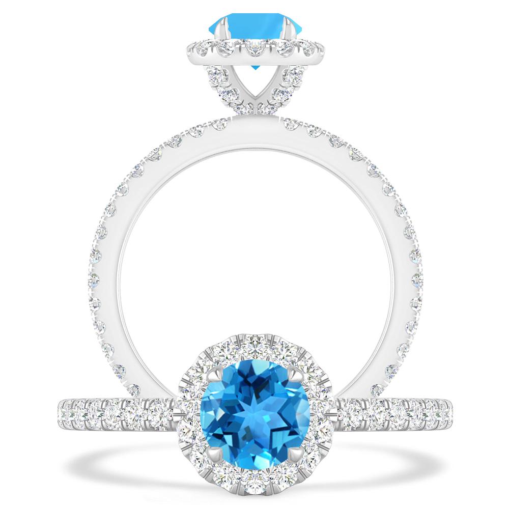 White Gold - Blue Topaz