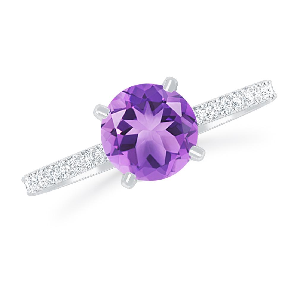 White Gold - Amethyst