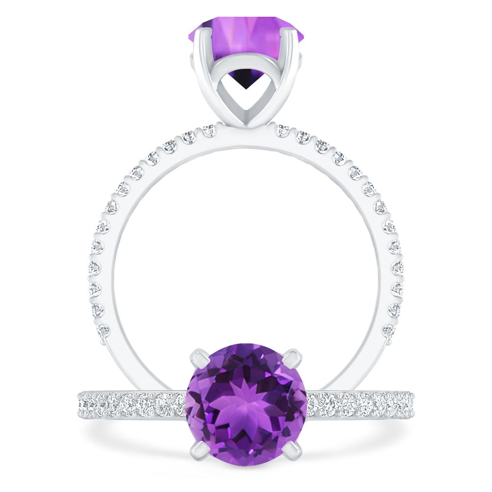 White Gold - Amethyst