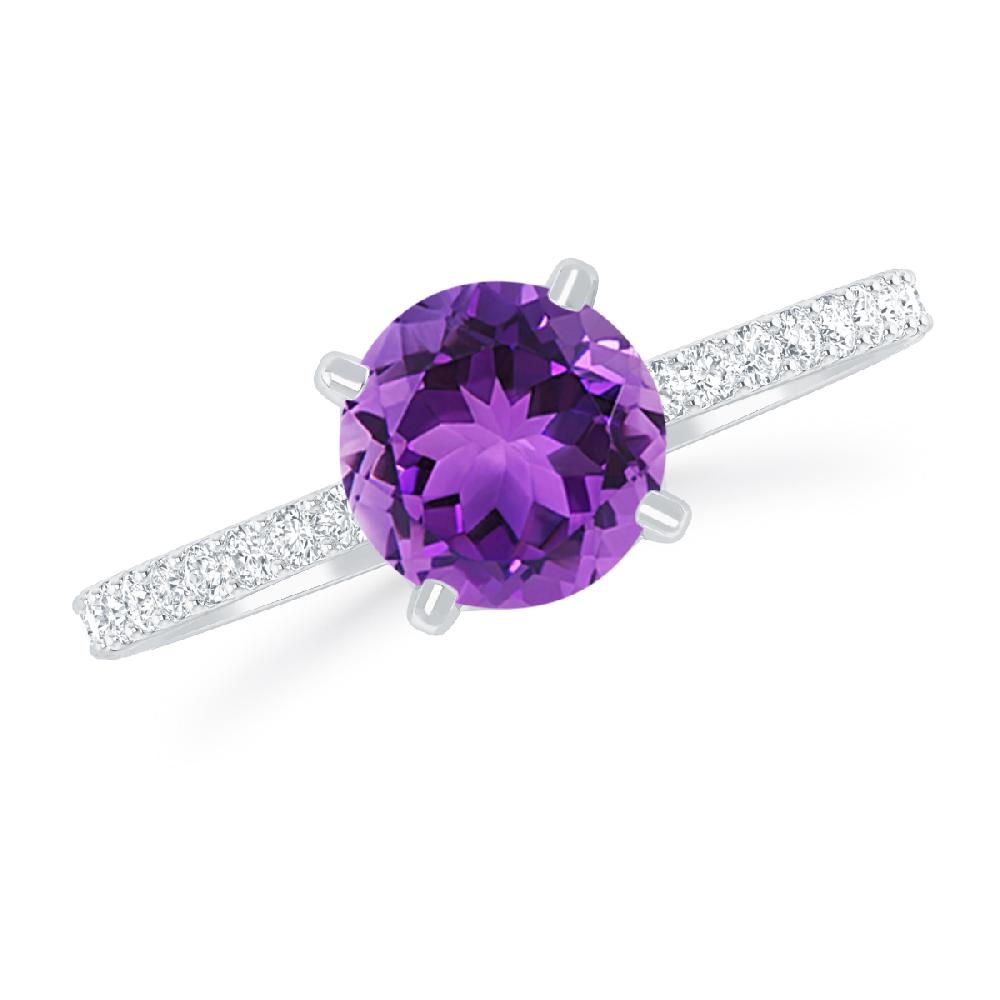 White Gold - Amethyst