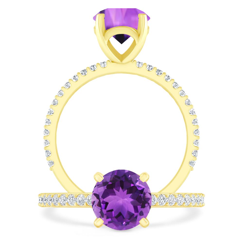 Yellow Gold - Amethyst