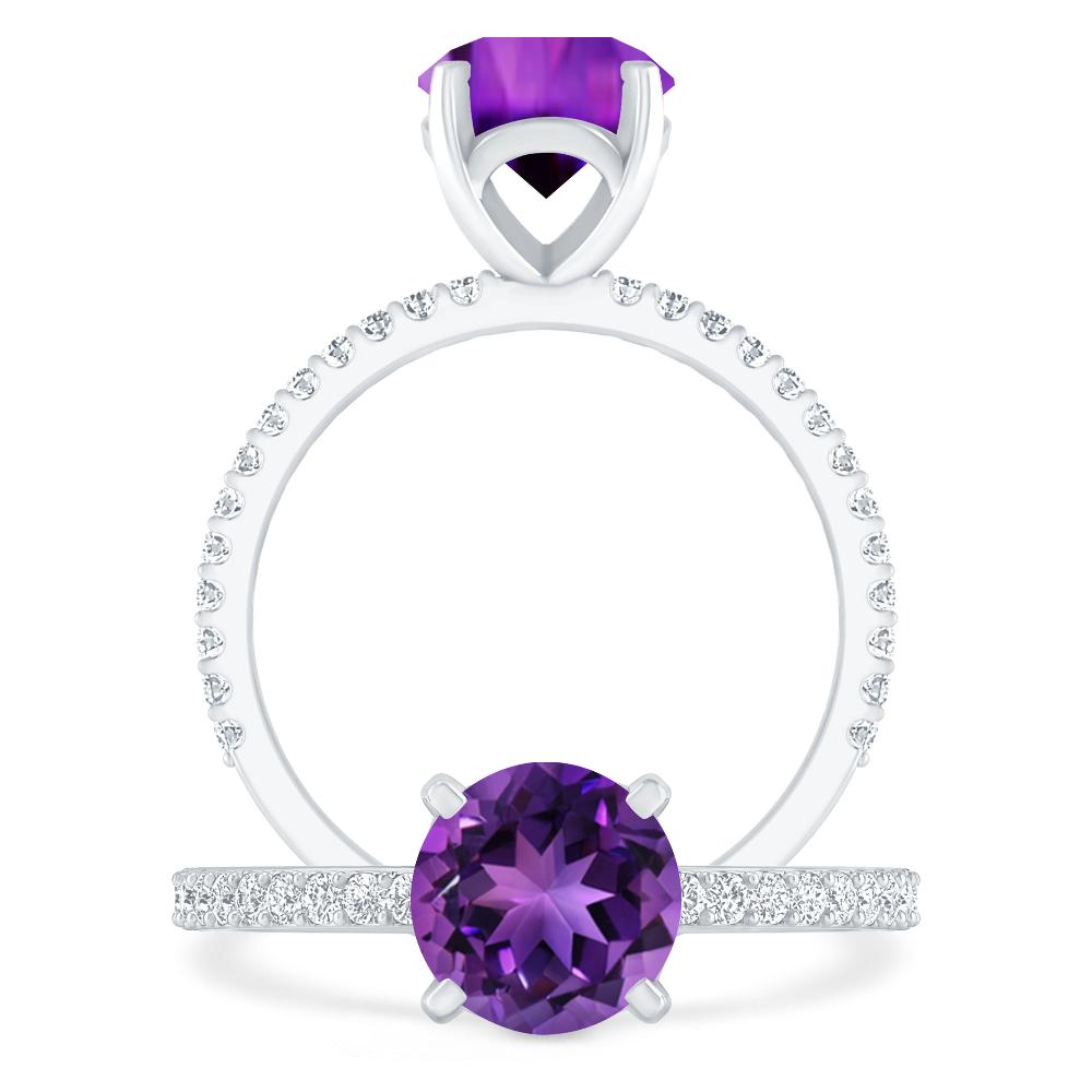 White Gold - Amethyst