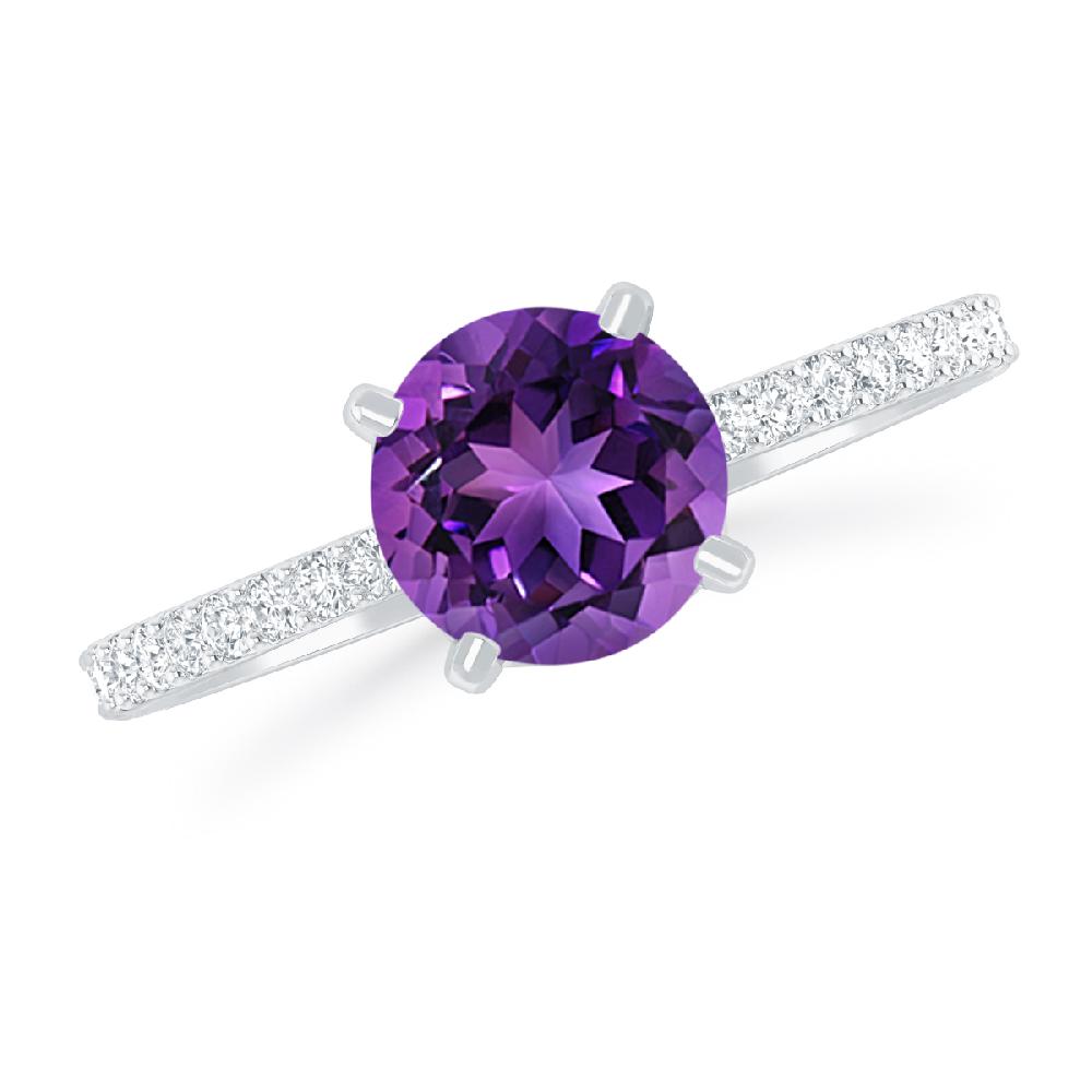 White Gold - Amethyst