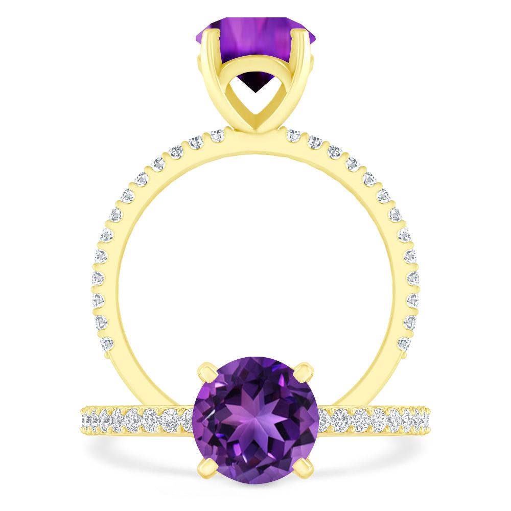 Yellow Gold - Amethyst