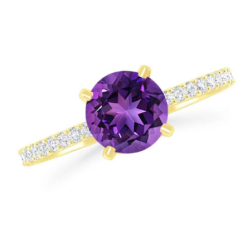 Yellow Gold - Amethyst