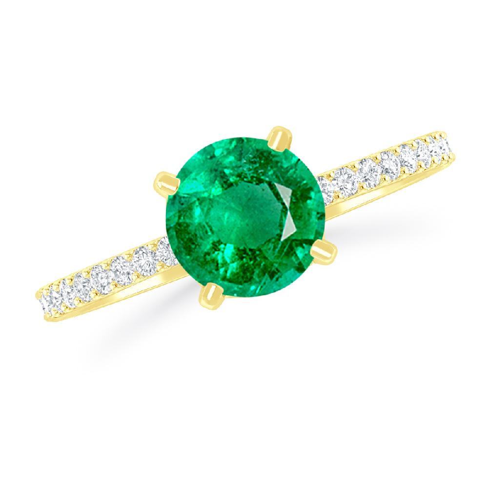 Yellow Gold - Emerald