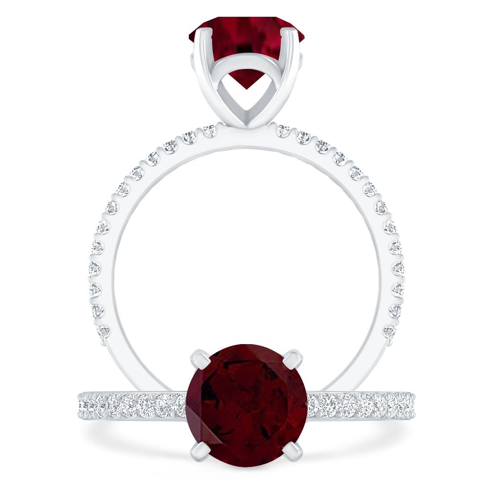 White Gold - Garnet