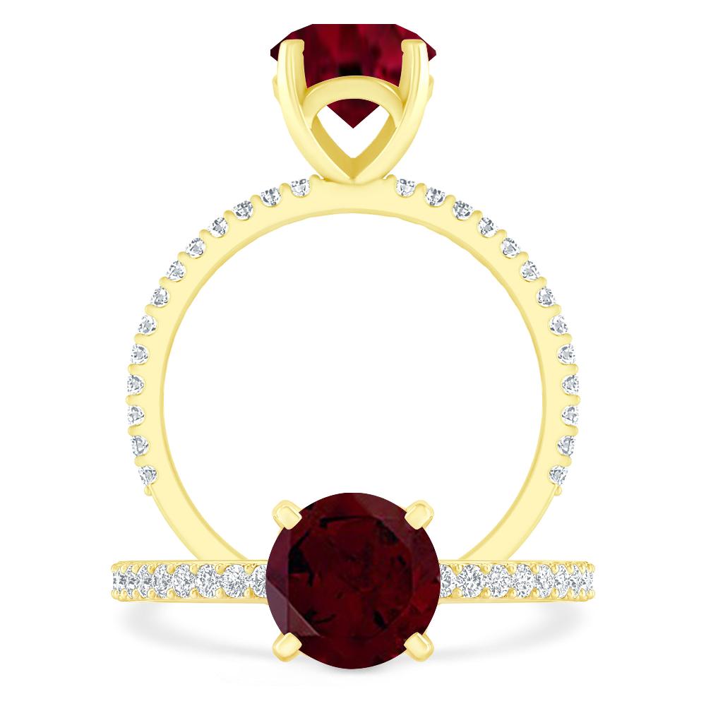 Yellow Gold - Garnet