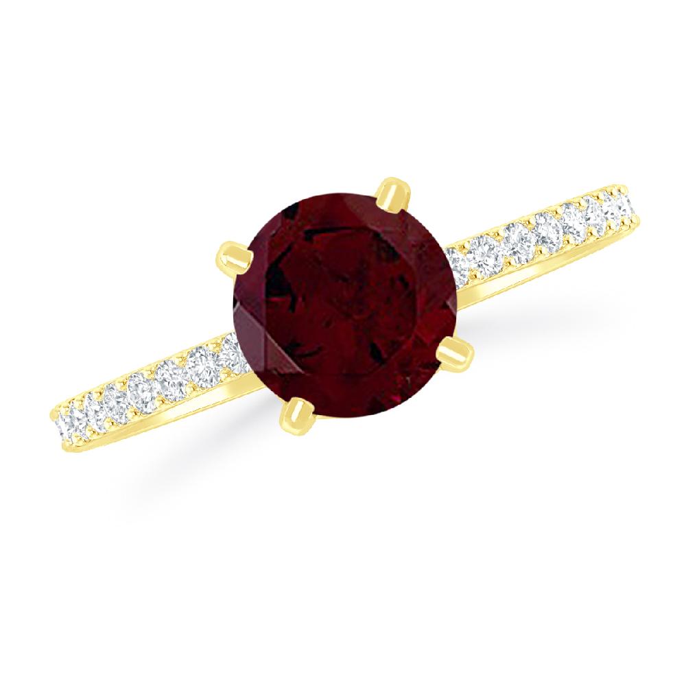 Yellow Gold - Garnet