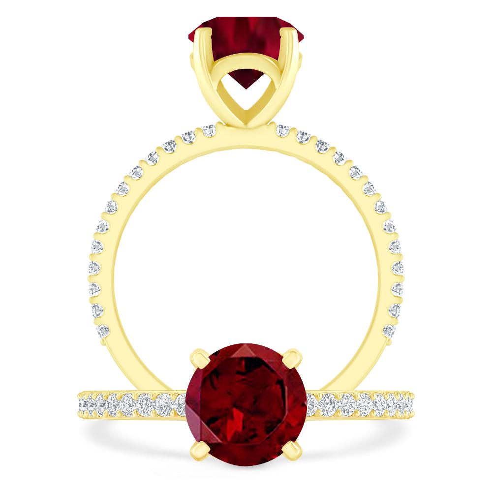 Yellow Gold - Garnet