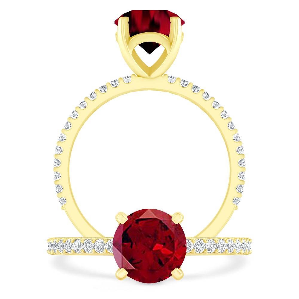 Yellow Gold - Garnet