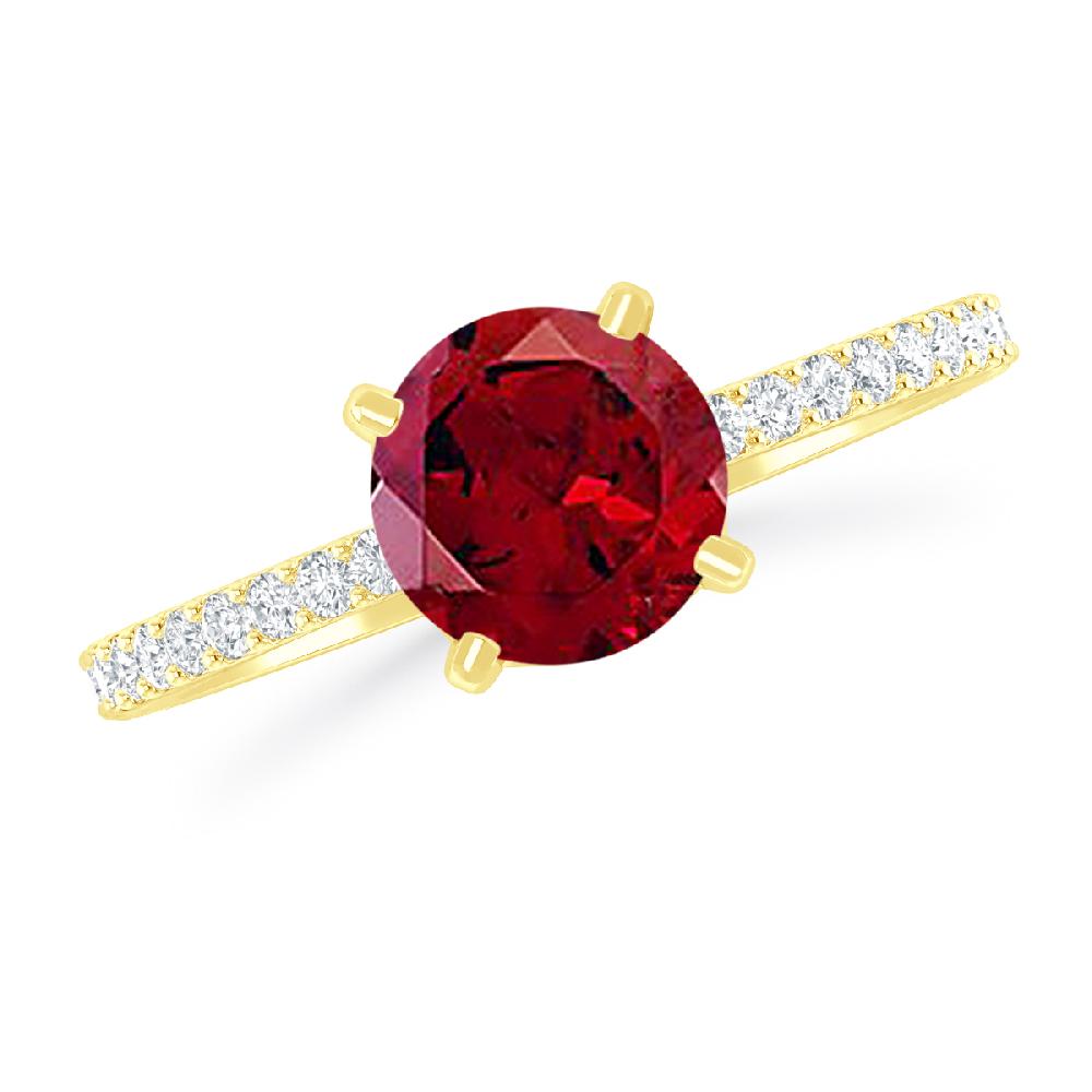 Yellow Gold - Garnet