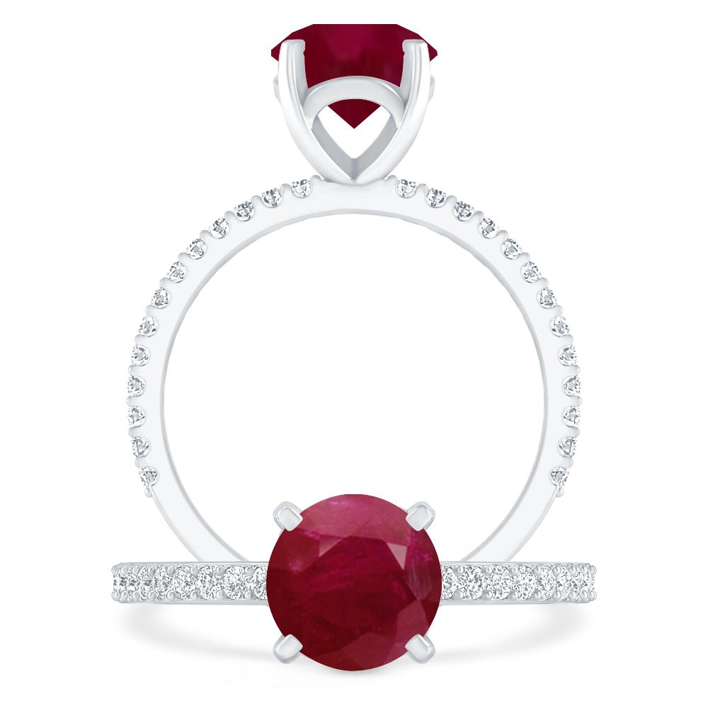 White Gold - Ruby