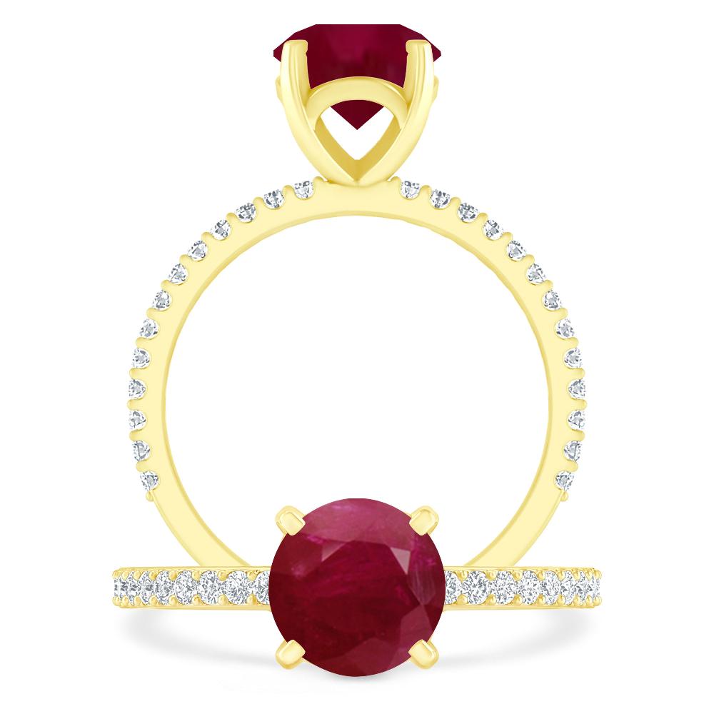 Yellow Gold - Ruby