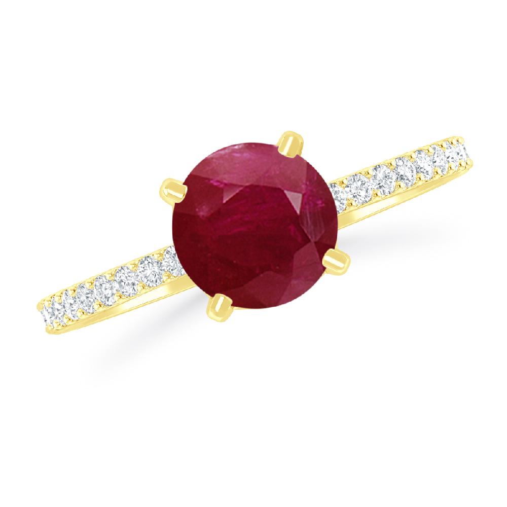 Yellow Gold - Ruby