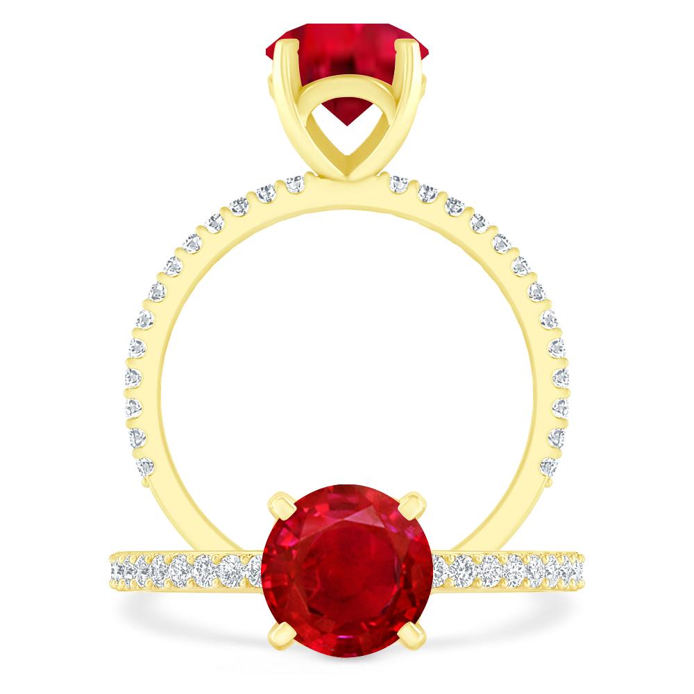 Yellow Gold - Ruby