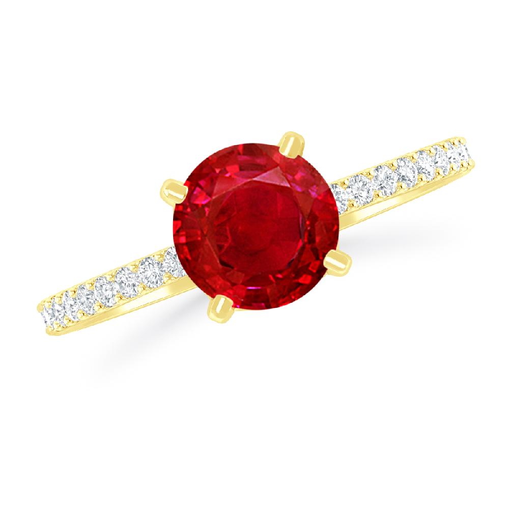 Yellow Gold - Ruby