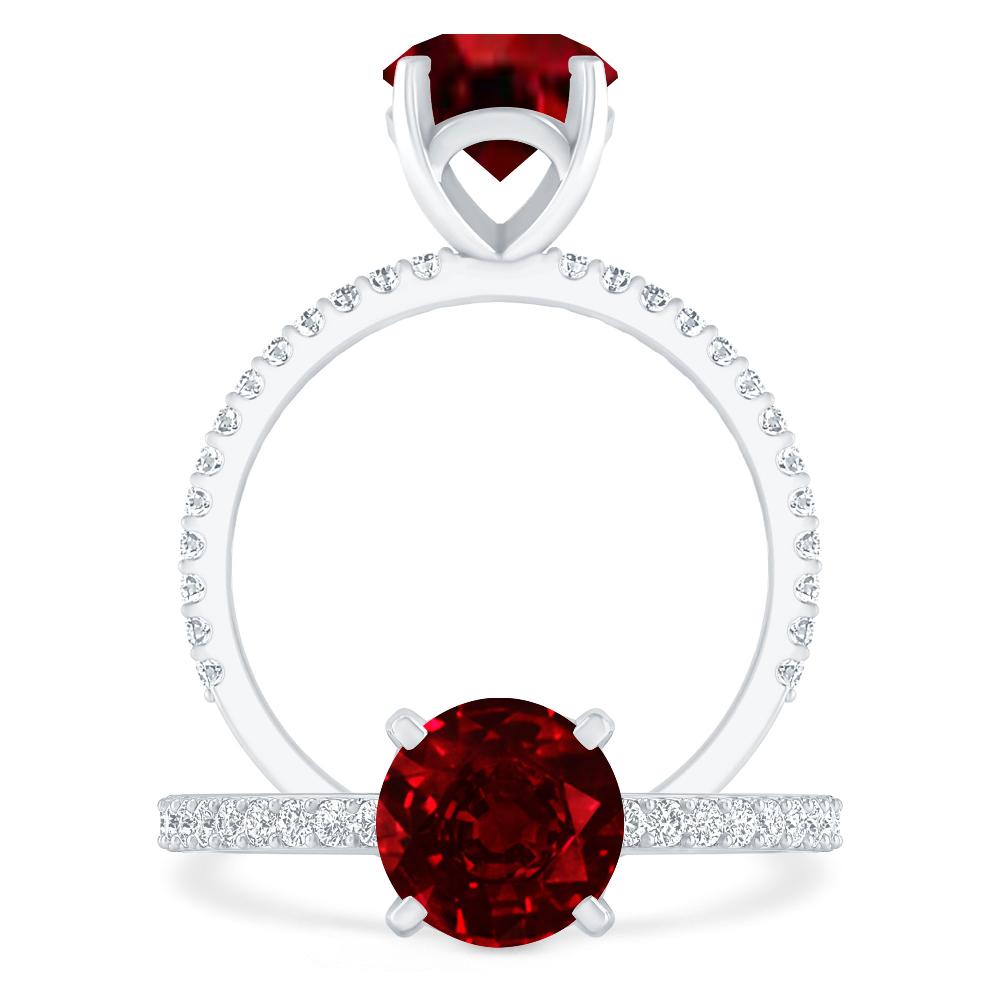 White Gold - Ruby