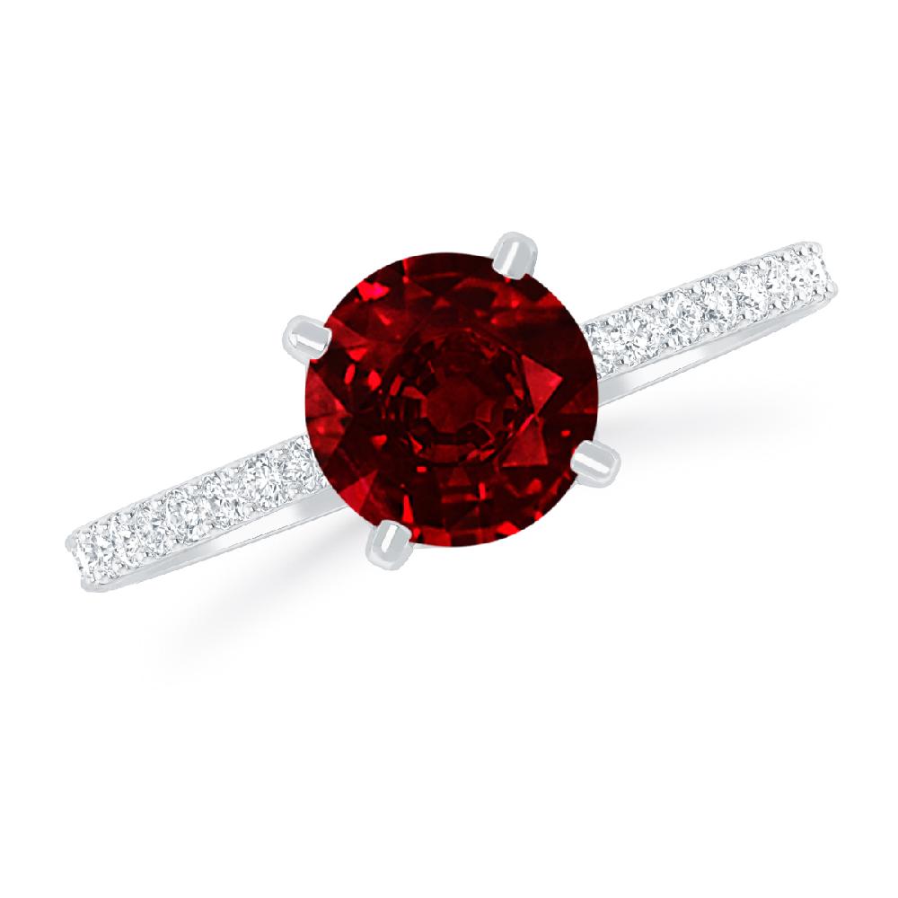 White Gold - Ruby