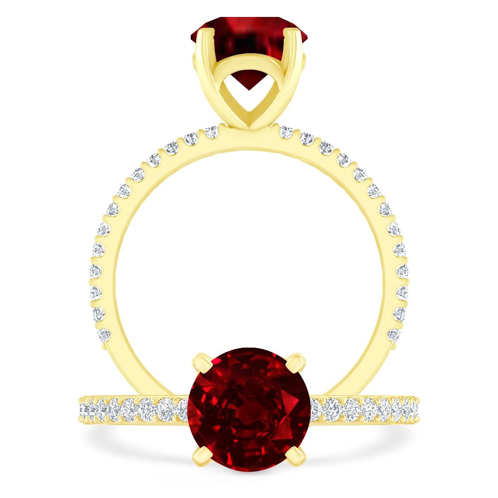 Yellow Gold - Ruby