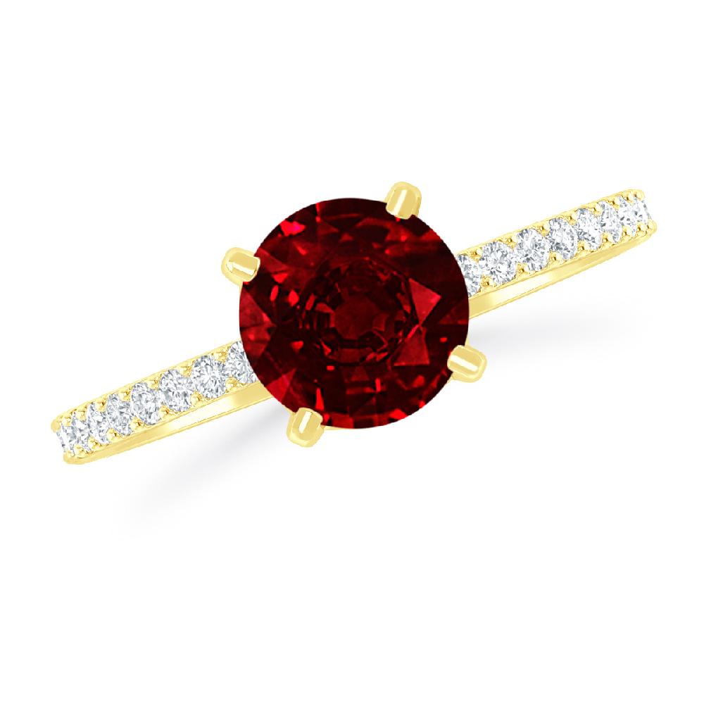 Yellow Gold - Ruby