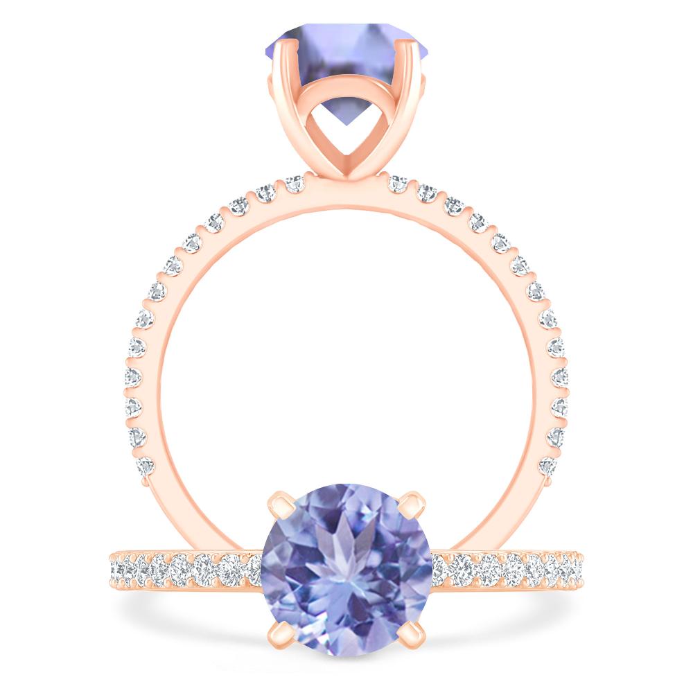 Rose Gold - Tanzanite