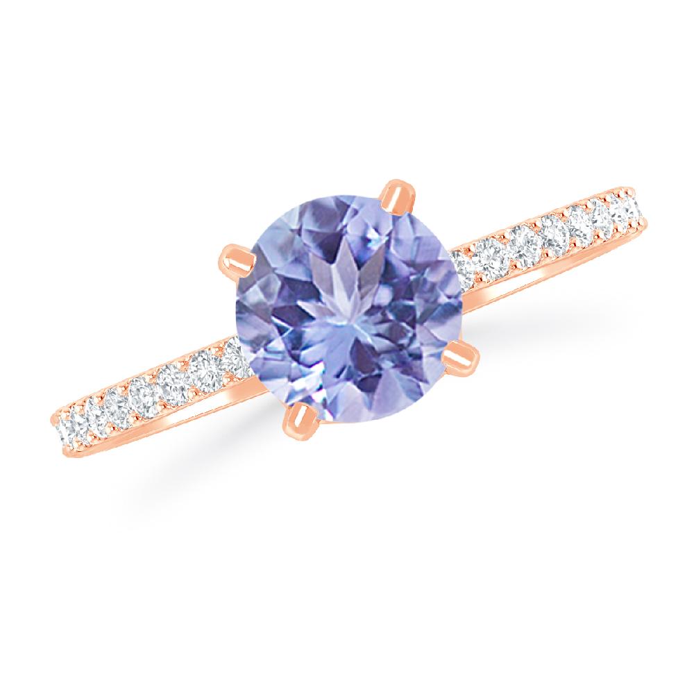 Rose Gold - Tanzanite