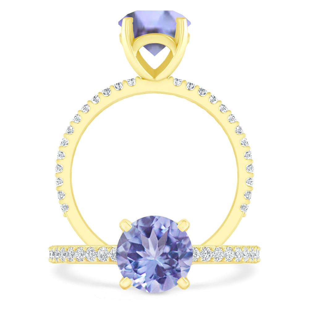 Yellow Gold - Tanzanite