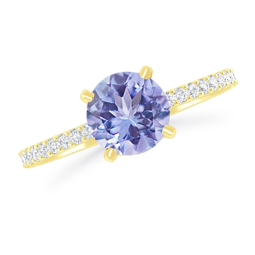 Yellow Gold - Tanzanite