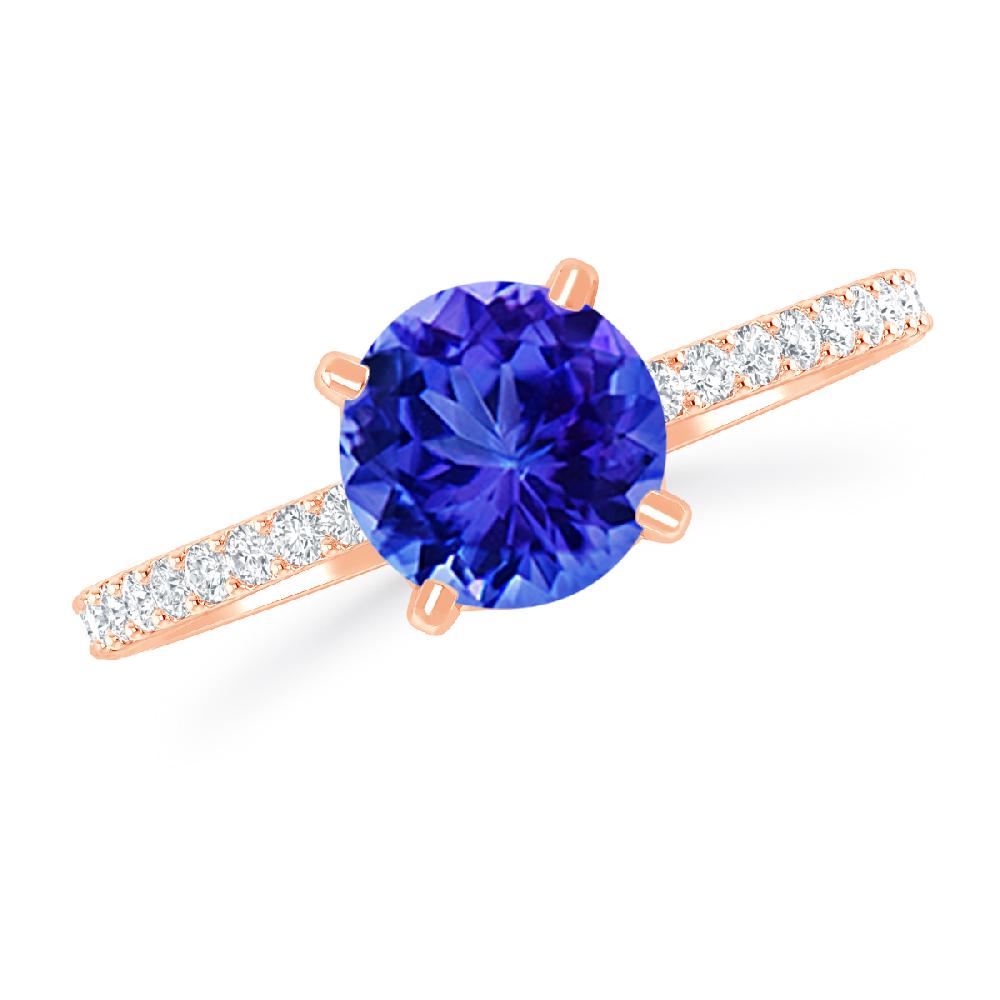 Rose Gold - Tanzanite