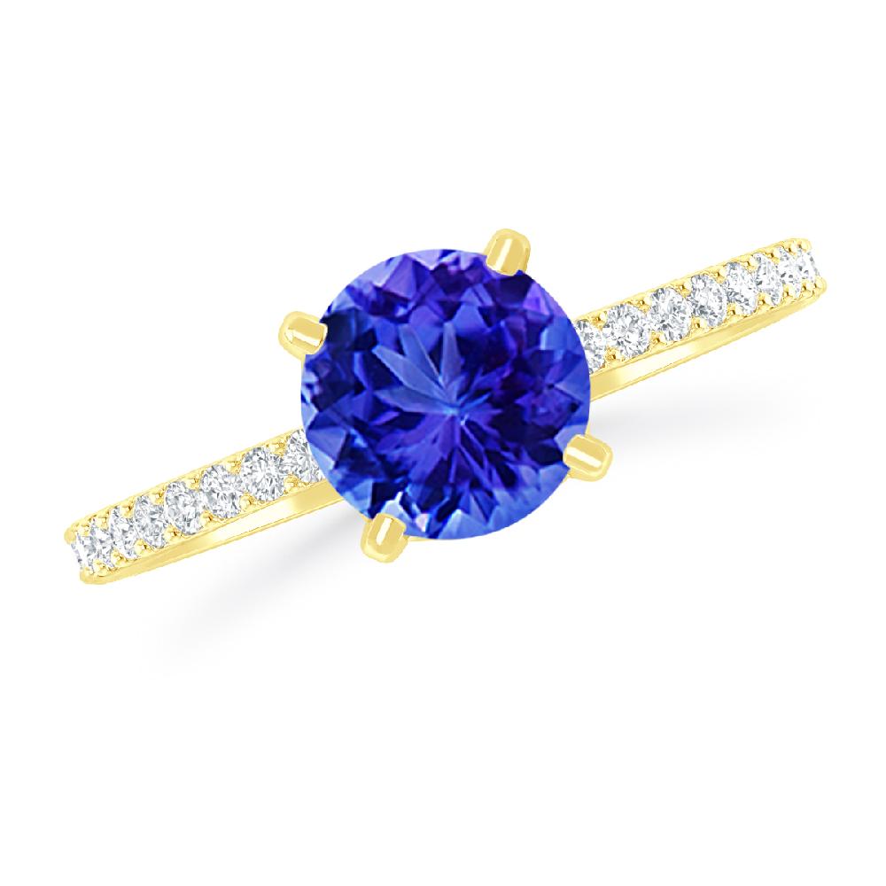 Yellow Gold - Tanzanite