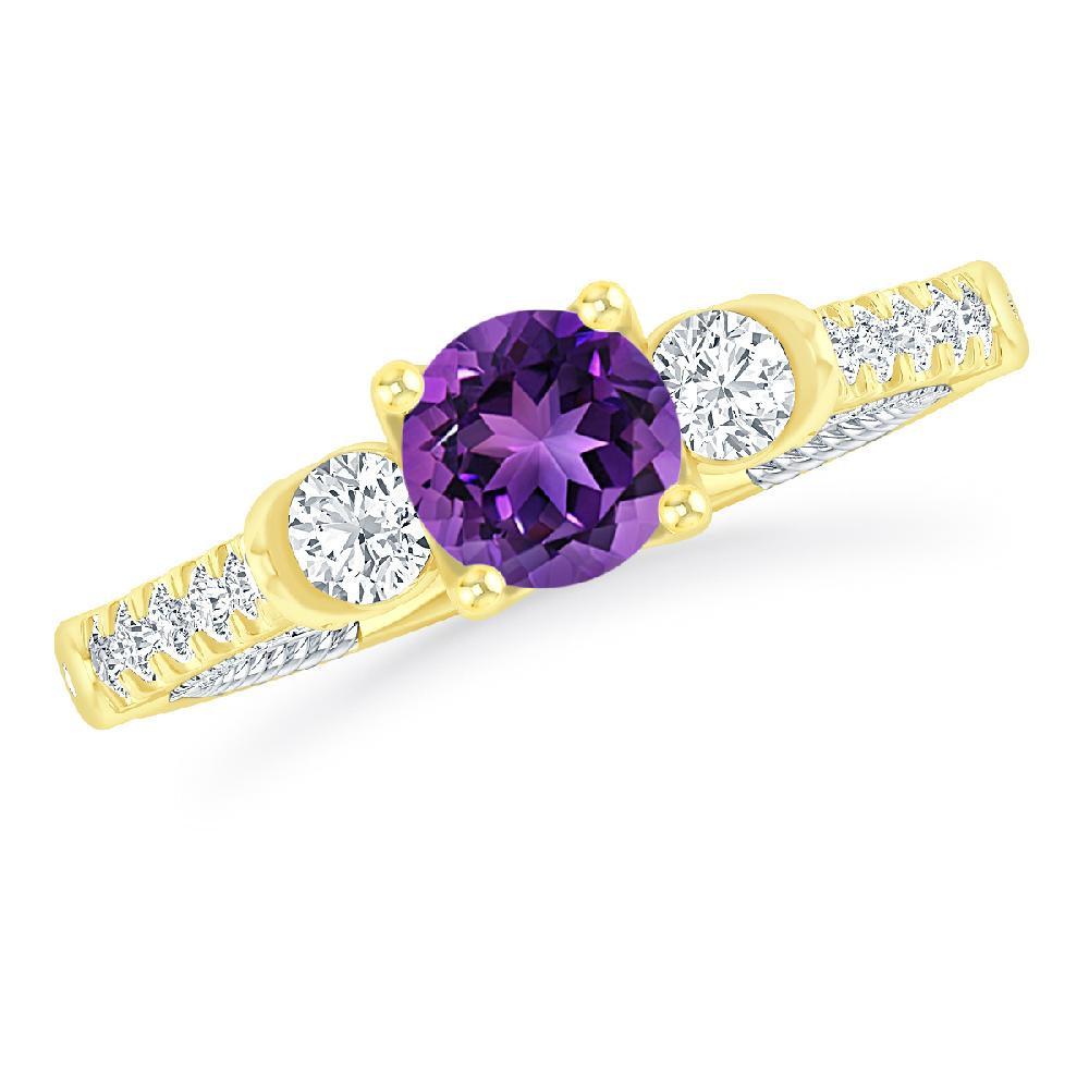 Yellow Gold - Amethyst