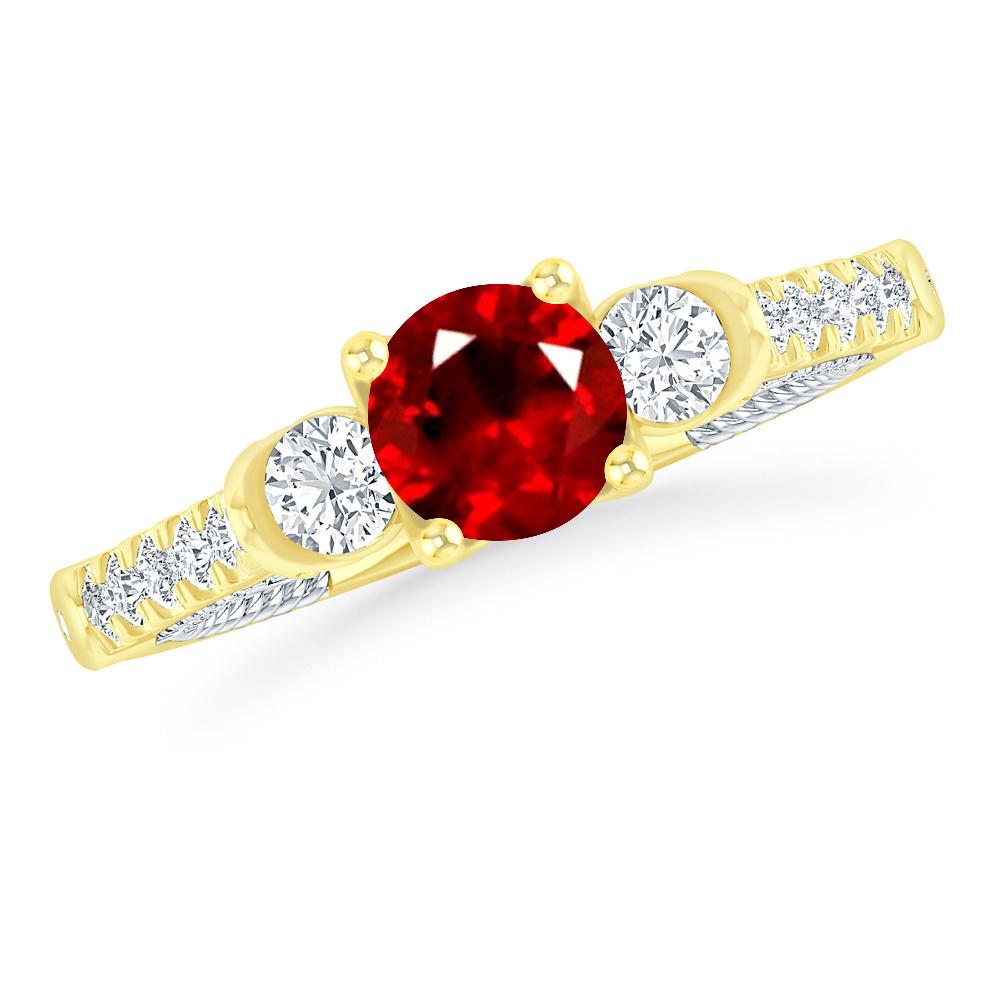 Yellow Gold - Ruby