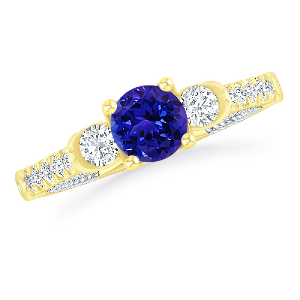 Yellow Gold - Tanzanite