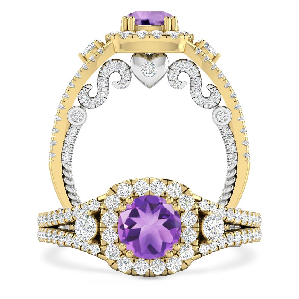 Yellow Gold - Amethyst