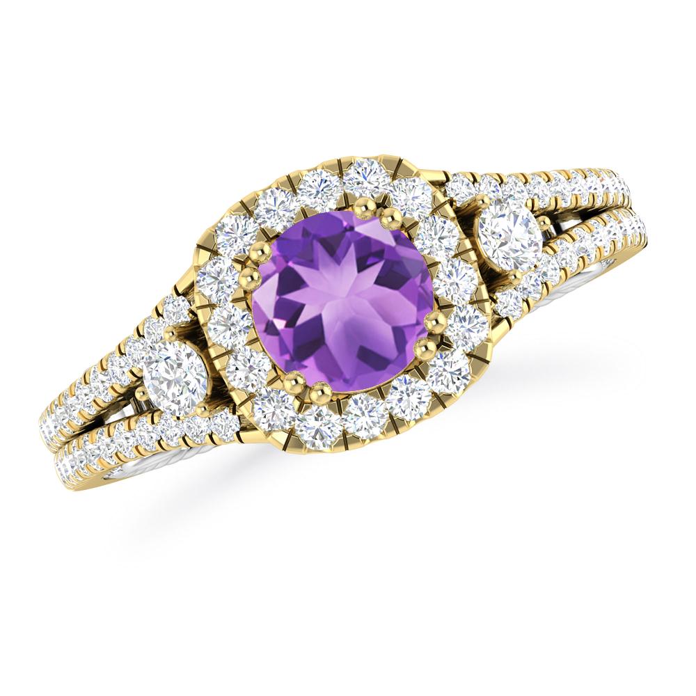 Yellow Gold - Amethyst