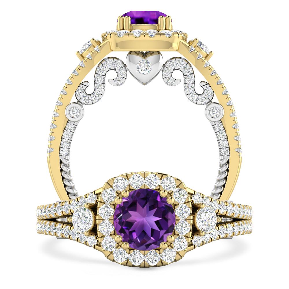 Yellow Gold - Amethyst