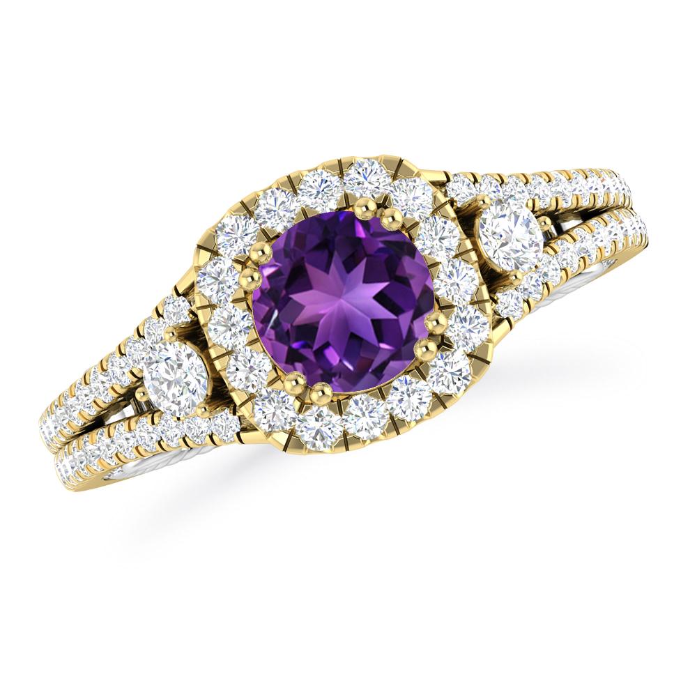 Yellow Gold - Amethyst