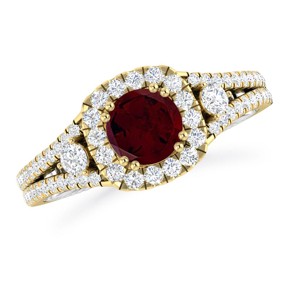 Yellow Gold - Garnet