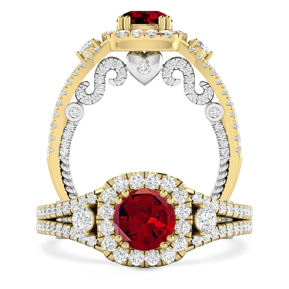 Yellow Gold - Garnet