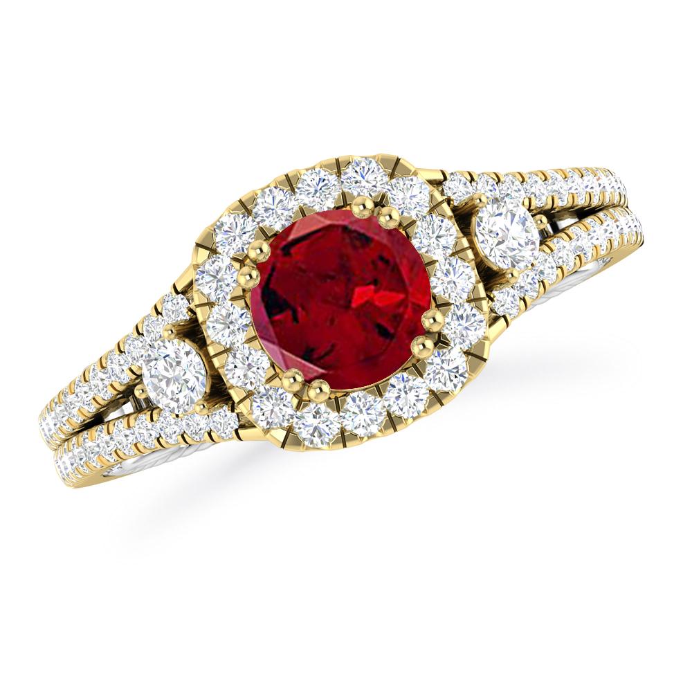 Yellow Gold - Garnet