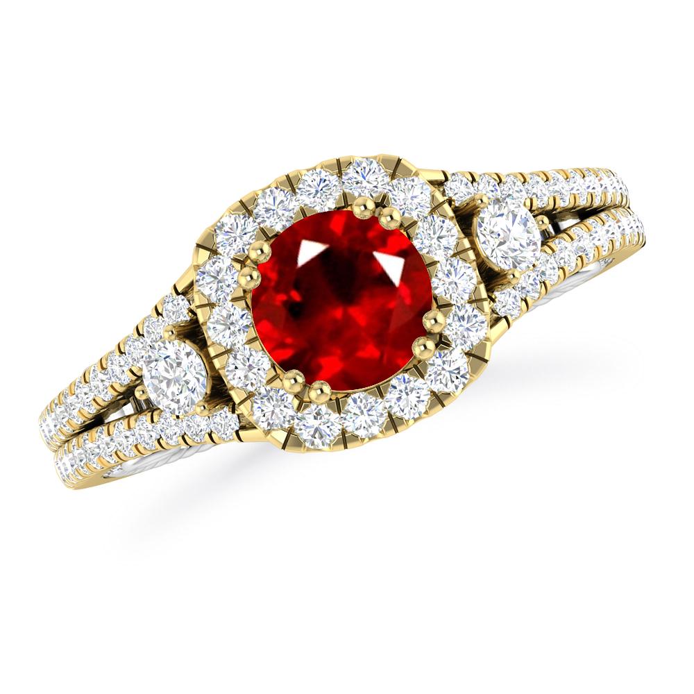 Yellow Gold - Ruby