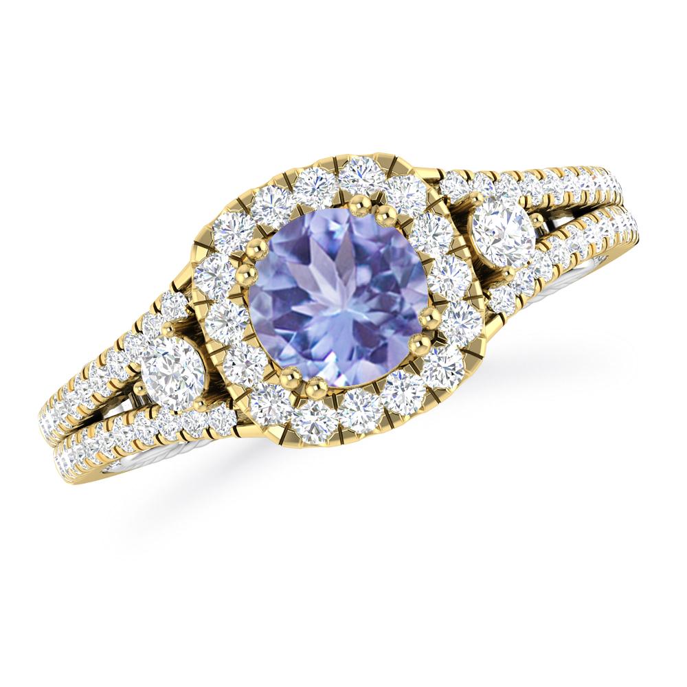 Yellow Gold - Tanzanite