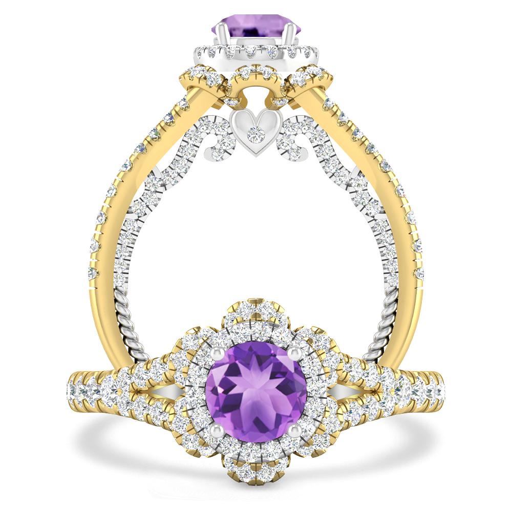 Yellow Gold - Amethyst