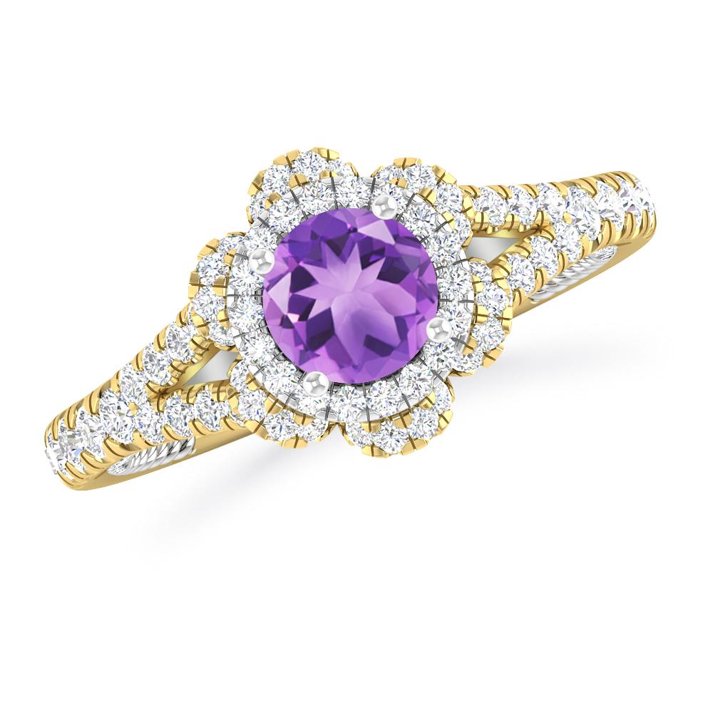 Yellow Gold - Amethyst