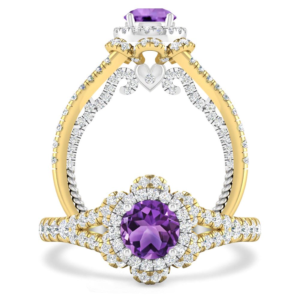 Yellow Gold - Amethyst