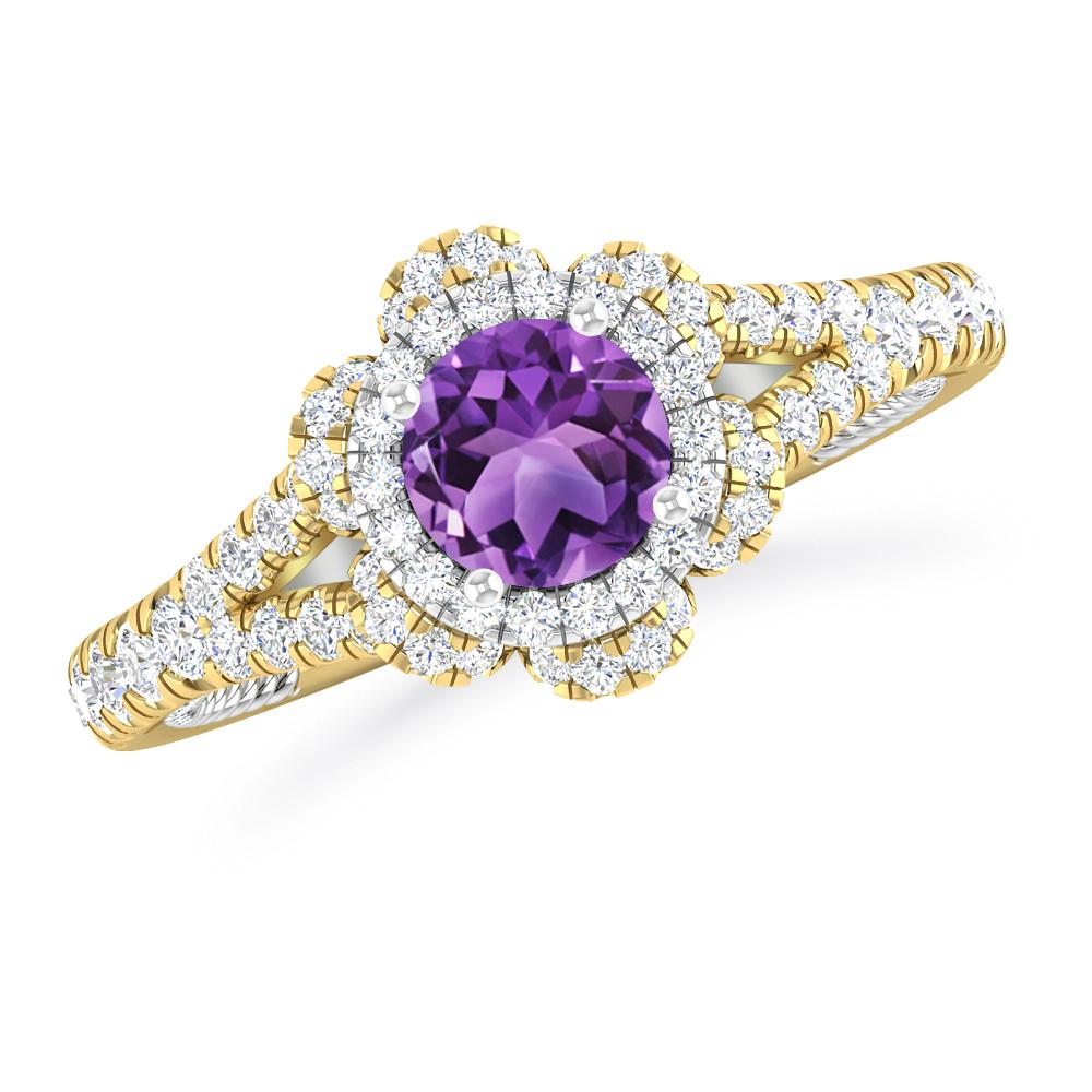 Yellow Gold - Amethyst